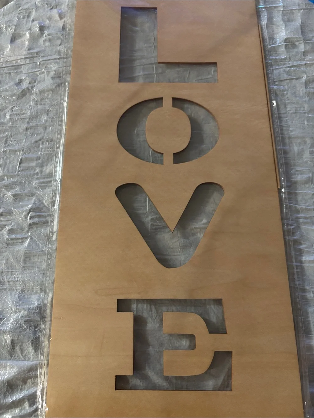 LOVE Wood Wall Decor - Natural Brown